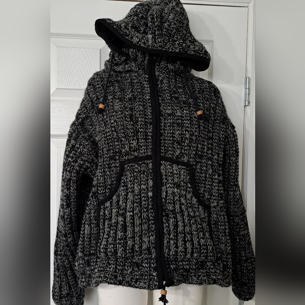 Rocky Mountain Outfitters Wool Sweater with Detachable Hood.